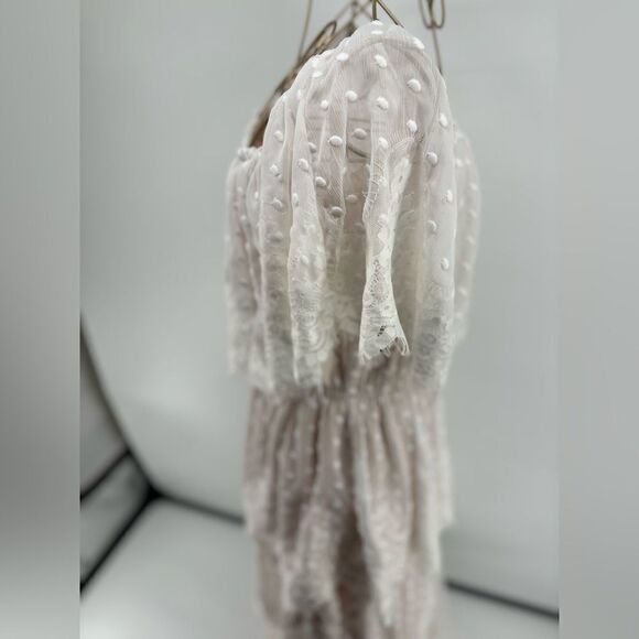 Show Me Your MuMu white Lana lace long dress size XL romantic - Picture 5 of 10